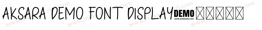 Aksara DEMO FONT Display字体转换